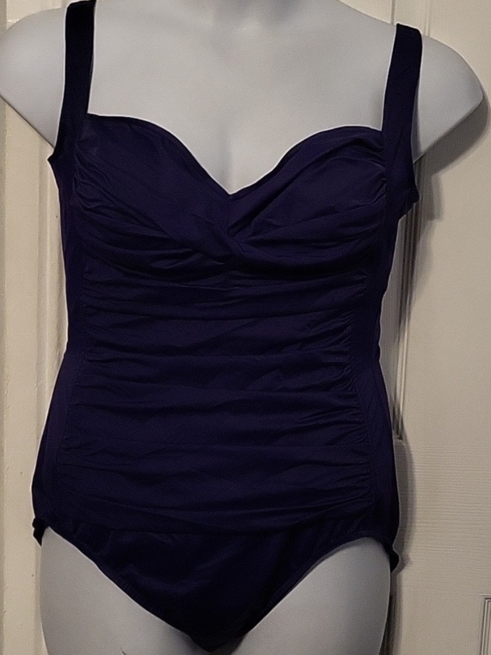 NWOT Trimshaper Women's One-piece Ruched Swimsuit